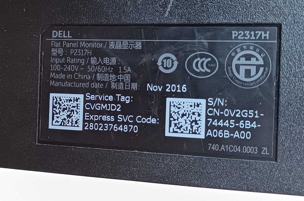 Monitor Dell 23" P2317H