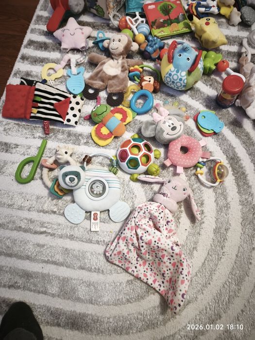 Wielka paka zabawek dziecięcych | Sensoryczne, gryzaki , pluszaki