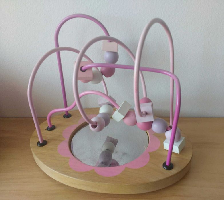 Labirinto de contas de madeira, para bebés a partir dos 18 meses