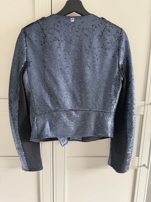 Twinset granatowa cekinowa ramoneska letnia narzutka s