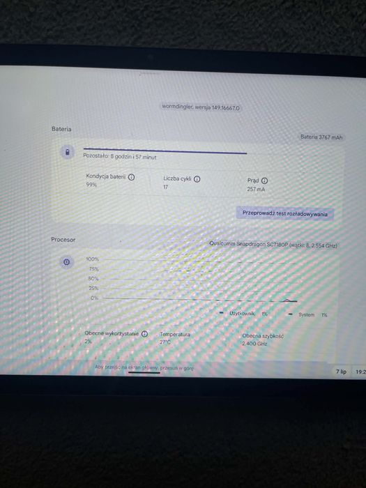 Laptop Lenovo Ideapad Duet 3 Chrome TYLKO 17 cykli ładowania
