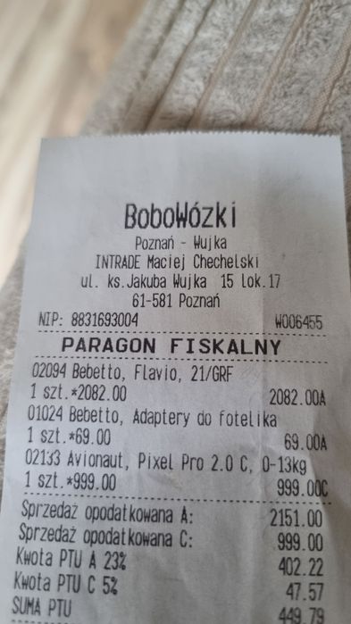 Avionaut, Pixel PRO 2.0C 0-13kg z bazą