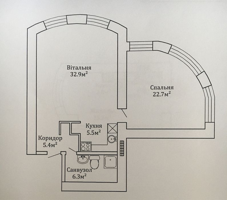 2-комнатная квартира по адресу ул. Приморская (площадь 73 м²) - Atlanta.ua - фото 7