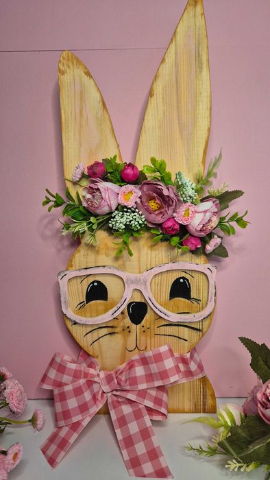 Stroik królik wianek na drzwi