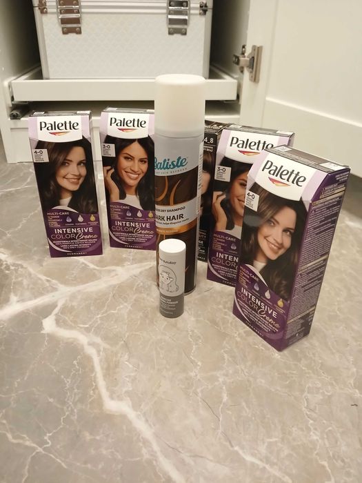 Nowy zestaw farb do włosów Palette i Syoss + Batiste Dark Hair + puder do odrostów