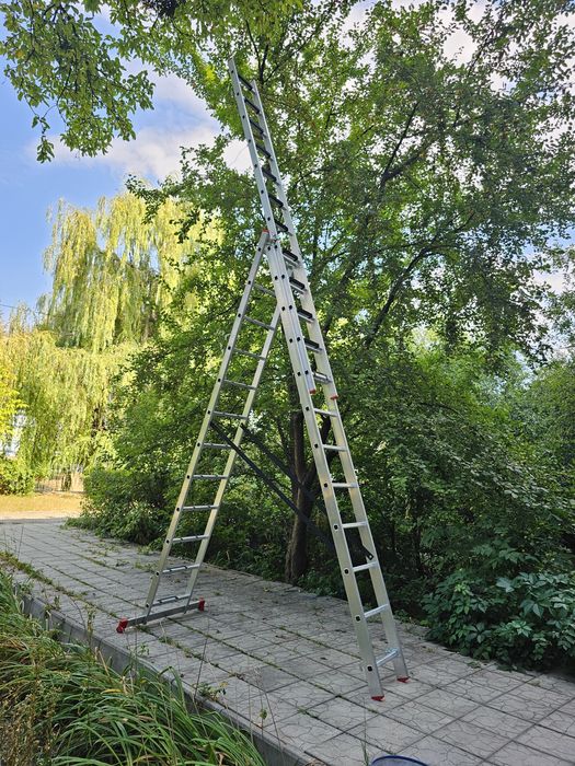 Лестница 7,9м  3х12 Трехсекционная Алюминиевая Новая Драбина