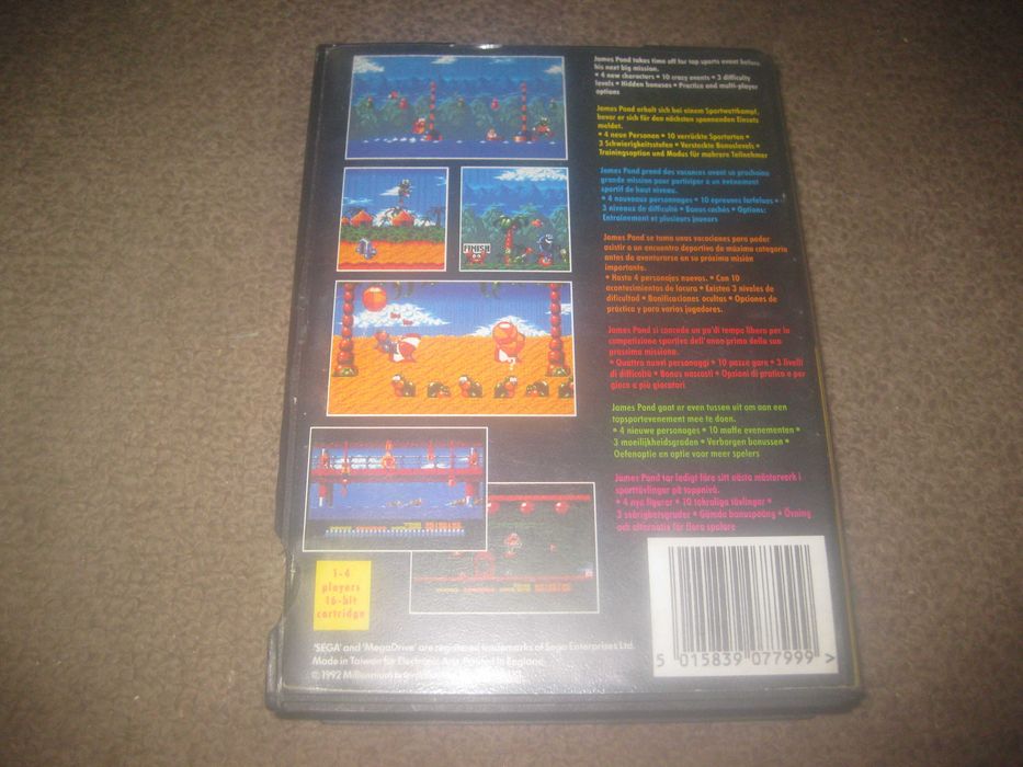 Jogo "Aquatic Games" para Sega Mega Drive