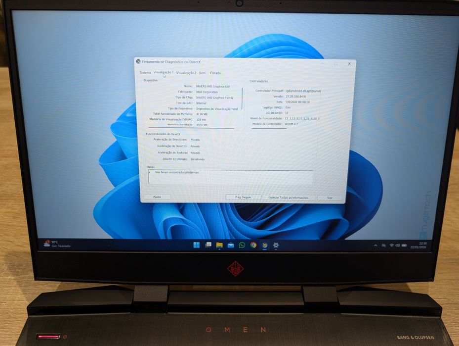 Portátil HP OMEN 15 – i5 + GTX 1650