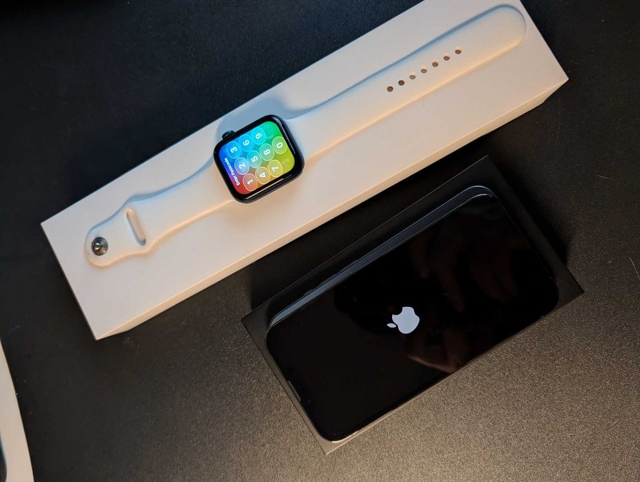 iPhone 13 Pro 256GB com caixa + Apple Watch Series 6 45mm com caixa