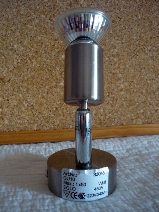 IKEA Wall Lamp and Wall/Ceiling Spotlight with Halogen Bulb in Steel64297947755394124