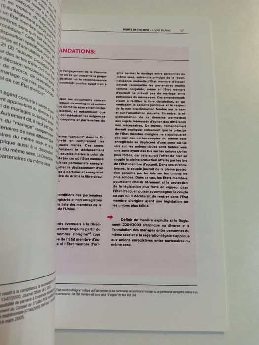 Livre Blanc Sur livre circulation des familles arc-en-ciel dans l'Union Européenne