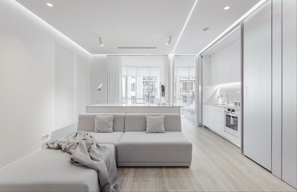 Белоснежная квартира Французский бульвар/ 24 Жемчужина