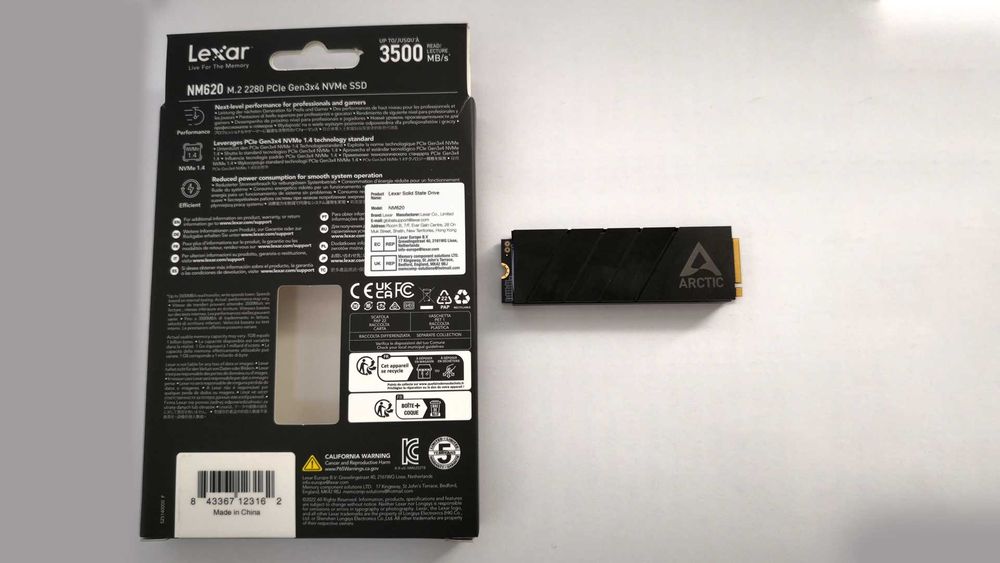 SSD Lexar NM620 1TB + радіатор (Комплект).
