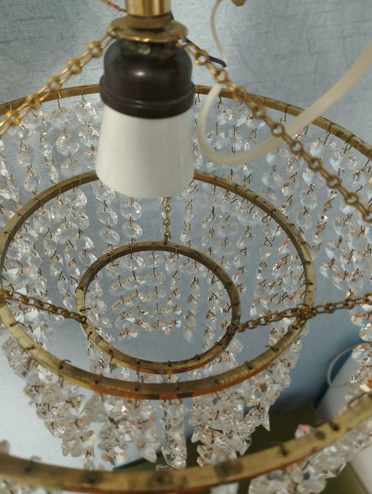 люстра времен ссср хрустальная