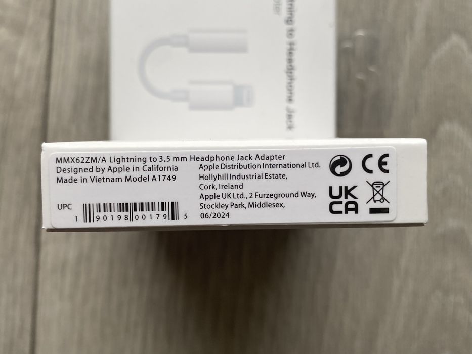 Oryginalny Adapter Przejściówka Słuchawek Iphone Lighting do Jack Nowy