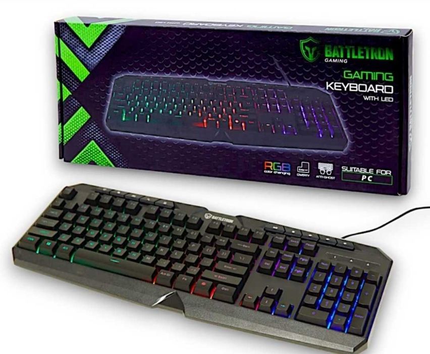 Klawiatura membranowa Klawiatura gamingowa RGB Qwertz