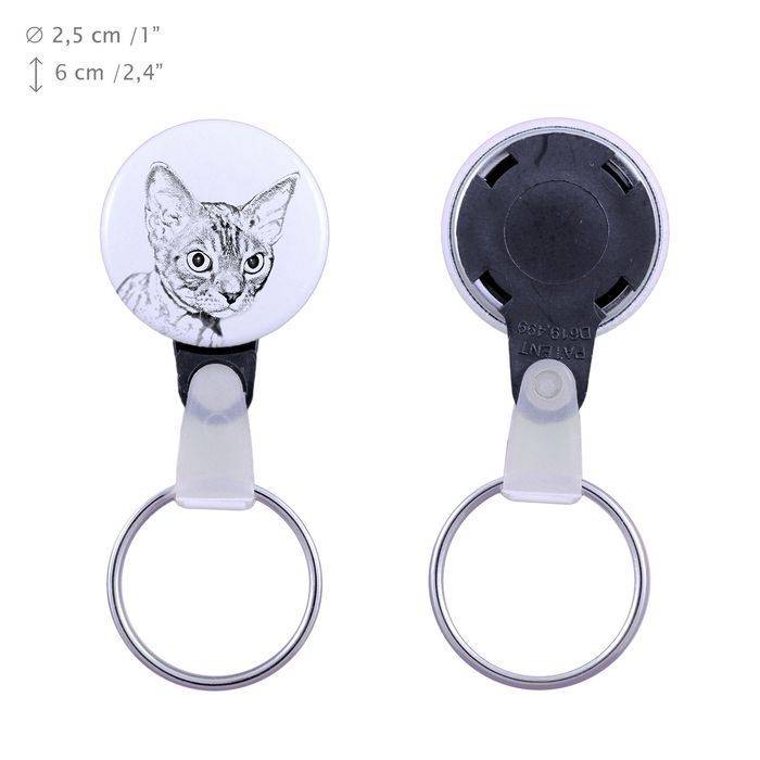 Devon Rex brelok z kotem mały Art-Dog