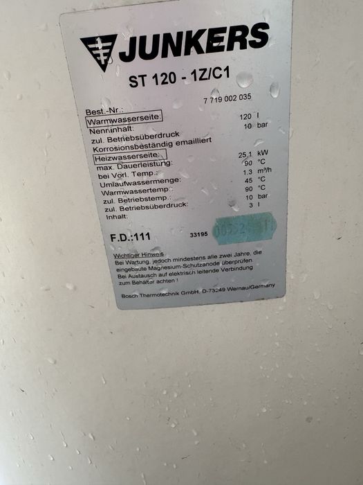 Zasobnik ciepłej wody Junkers