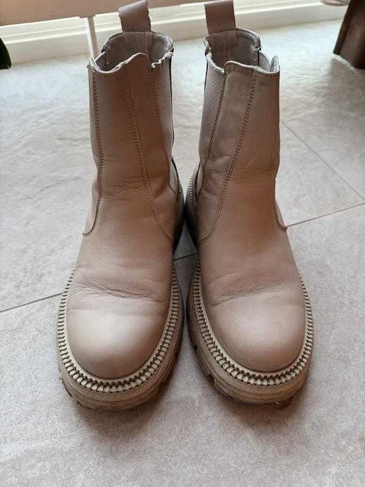 Чоботи челсі зимові з натуральної шкіри