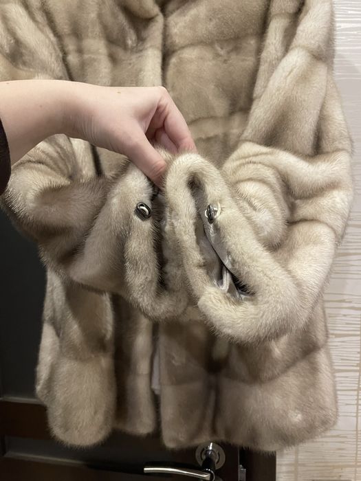 Шуба норка люкс світлий соболь
