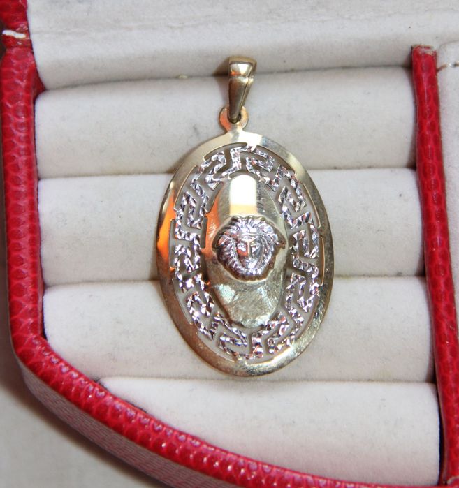 versace przywieszka wisiorek 585 apart złoto koło jajo