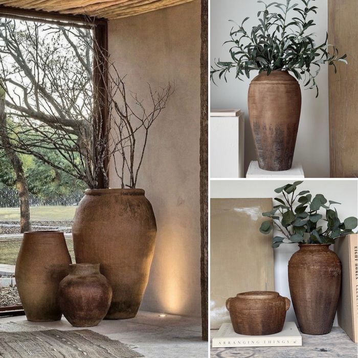 Vaso / jarra de barro 50cm