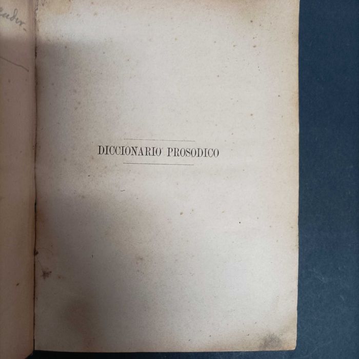 Diccionario Prosodico, Antonio José de Carvalho e João de Deus – ano 1890 –