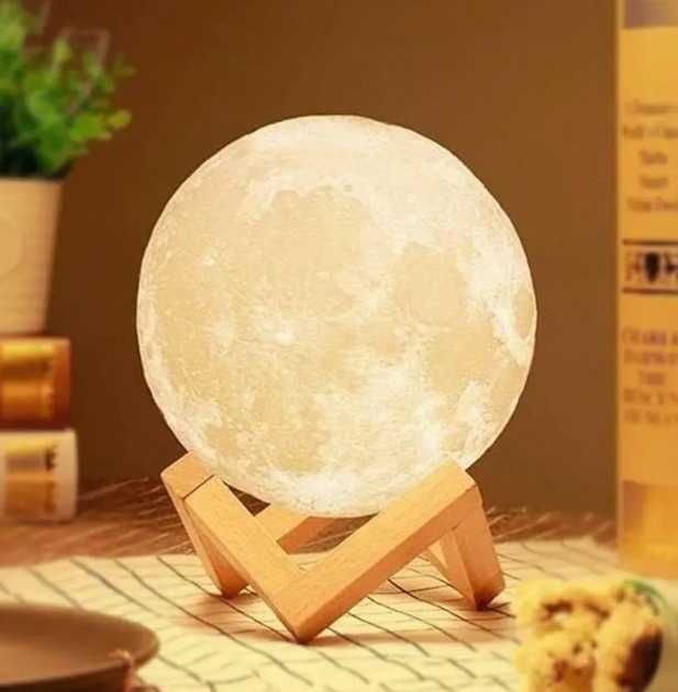 3D Moon Lamp 15 см | Акумуляторний нічник Місяць USB