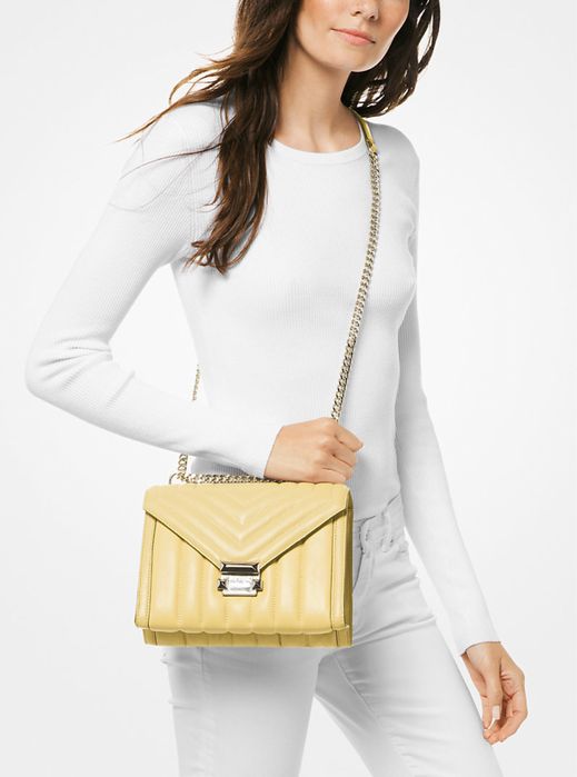 Сумка Michael Kors Whitney Yellow Large Leather Shoulder Bag
