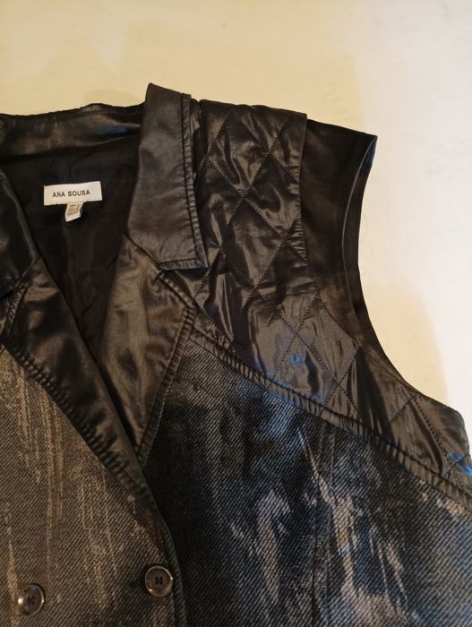 Vestido camuflado em preto e cinza ,de marca Ana Sousa, tamanho 44, como novo