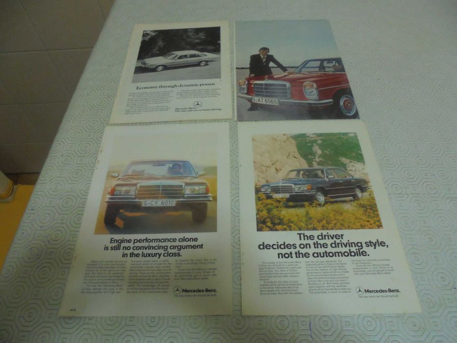 Publicidades de carros da Mercedes-Benz dos anos 70/80