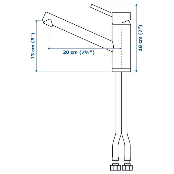 IKEA YTTRAN Змішувач для кухні, хром (703.059.41)