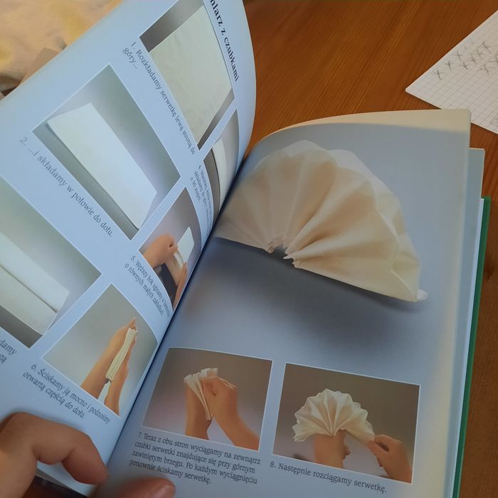 Układanie serwetek książka DIY dekoracje