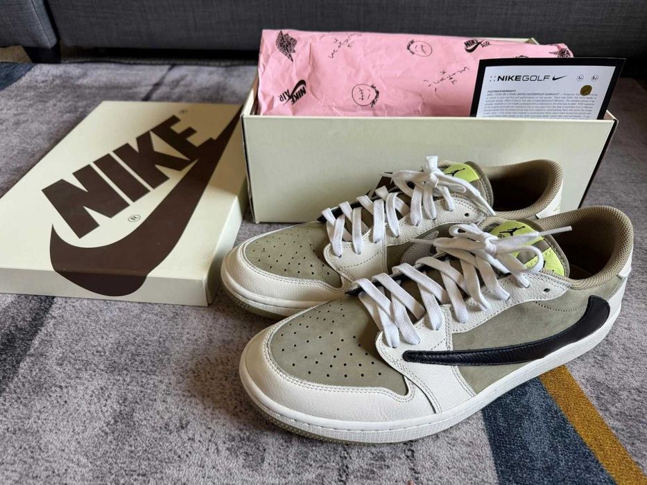 Jordan 1 Retro Low Golf Travis Scott Neutral Olive R.44