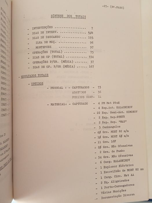 Livro terceira companhia de comandos de Moçambique.