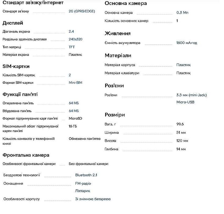 Телефон Philips Xenium E169 Dual Sim + microSD Акб 1600 мА