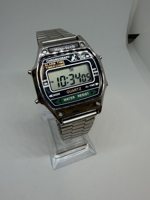 Zegarek Digi-Tech Chronograph Vintage LCD zegarek retro alarm timer sprawny