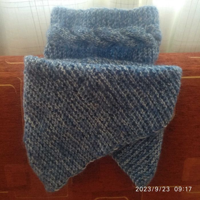 ręcznie robione, zestaw z opaską i szalikiem