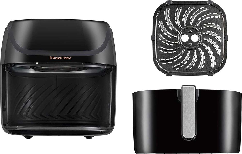 аерогриль Russell Hobbs SatisFry, Аерофритюрниця об'ємом 4 л, Фритюрниця з гарячим повітрям, Регульована температура до 200°C, Таймер 60