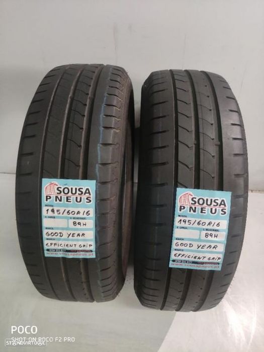 2 pneus semi novos 195-60r16 good year - oferta dos portes