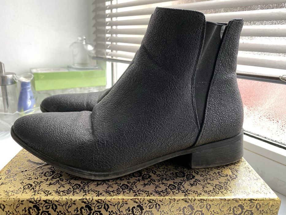 Ботинки женские демисезонные/деми черные челси