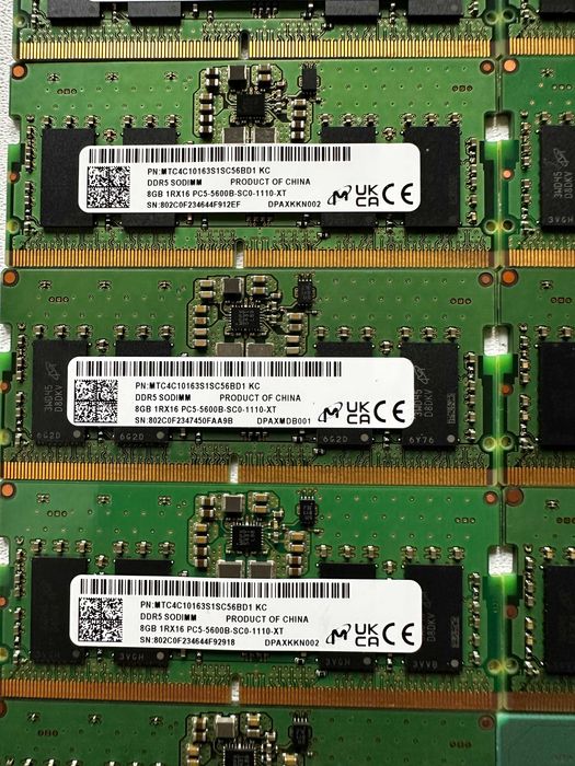 Оперативна пам'ять DDR5 8GB 5600 MHz sodimm для ноутбука