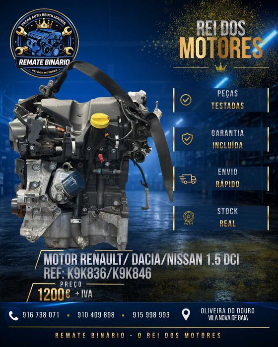 Motor Renault/Dacia/Nissan 1.5dci K9k836/K9K846