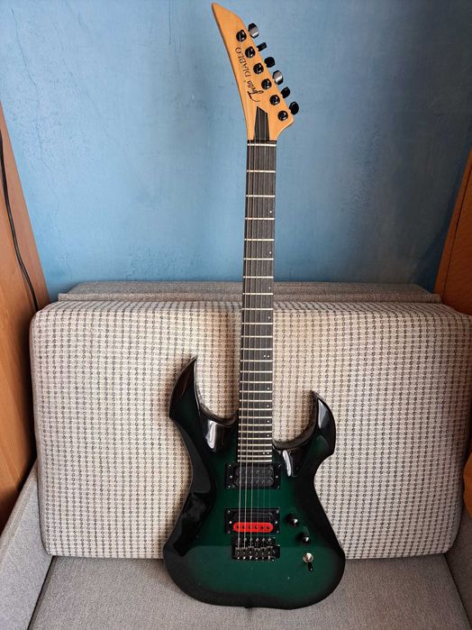 Gitara lutnicza Trella Diablo (Lata 90.) |Po szlifie progów, DiMarzio, Vermilion Nosferatu, Guyker