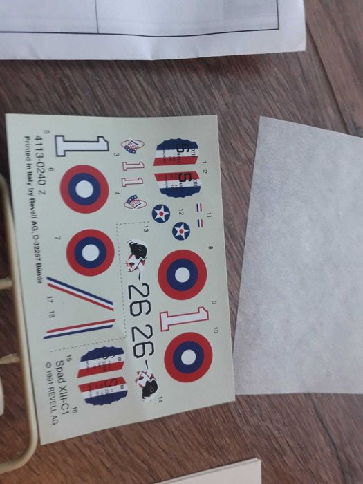 Spad XIII C 1 samolot model do sklejania