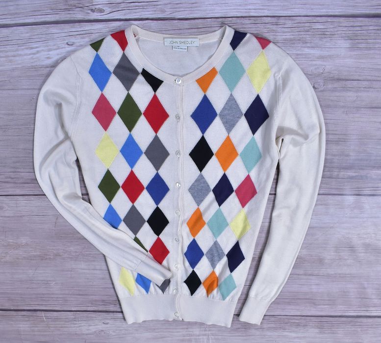 John Smedley Sweter Damski Kardigan W Romby / M