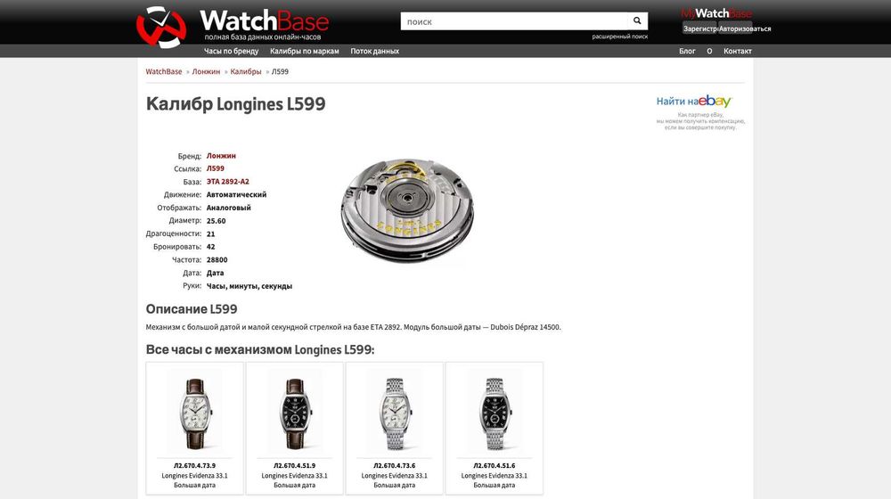 Швейцарские часы Longines Evidenza Big Date L2.670.4