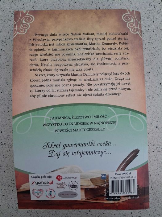 "Sekret guwernantki" Marta Grzebuła