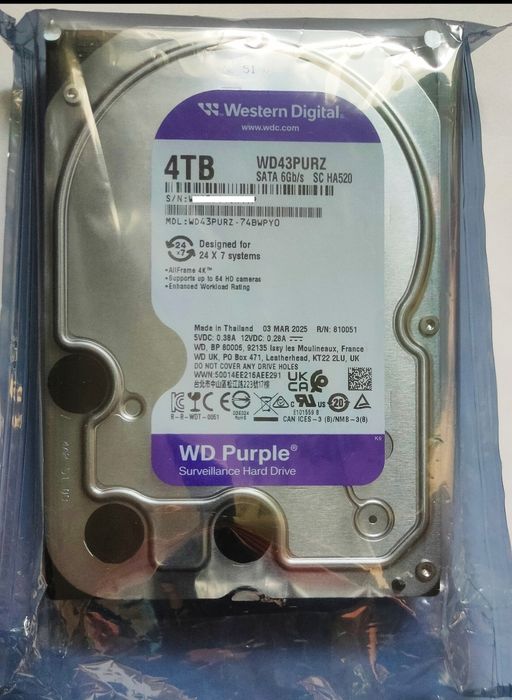 Жорсткий диск HDD Western digital WD Purple 4TB