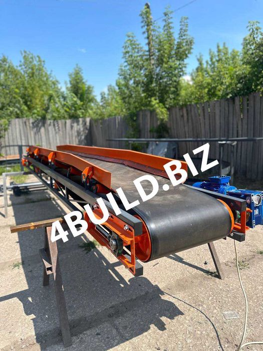 Ленточный конвейер гладкий, мобильный, стационарный, под мешалку